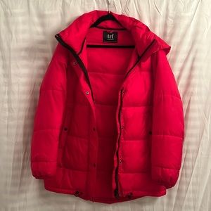 Zara TRF Collection Red Puffer Jacket